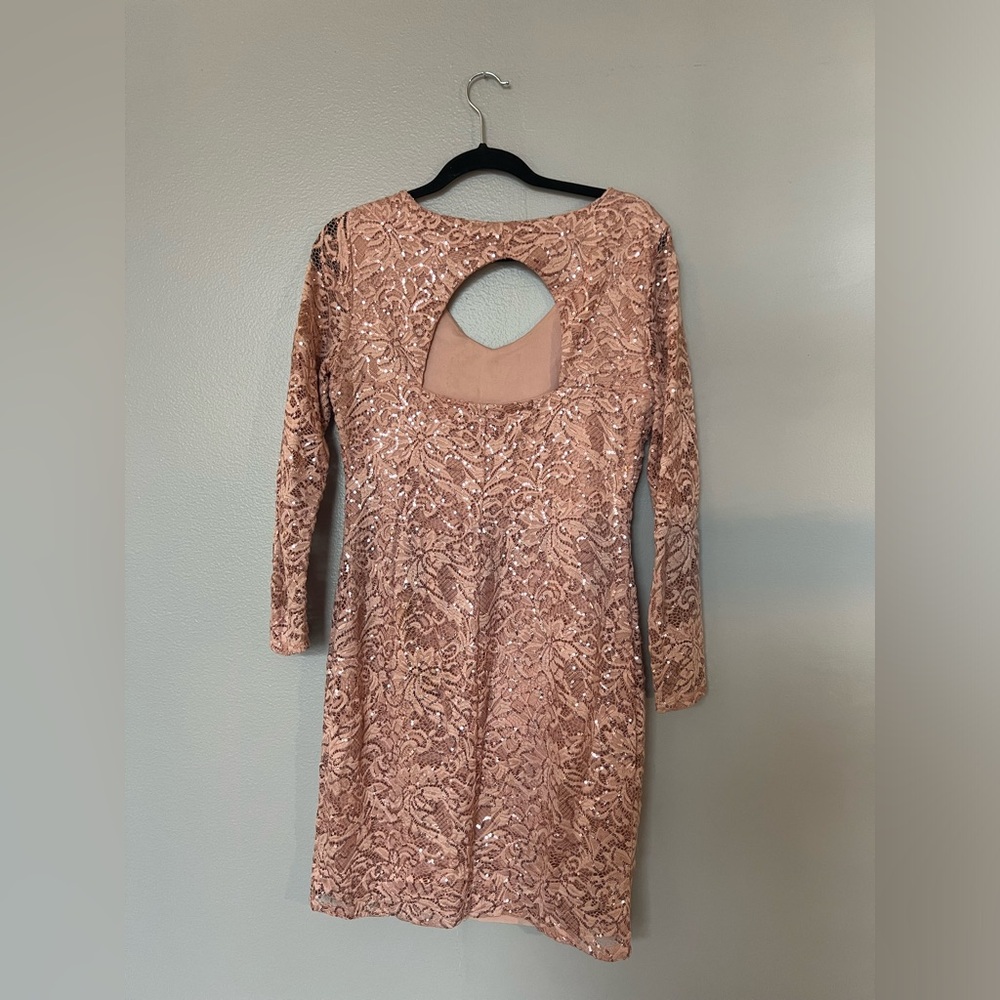 Pink sequin sparkly dress